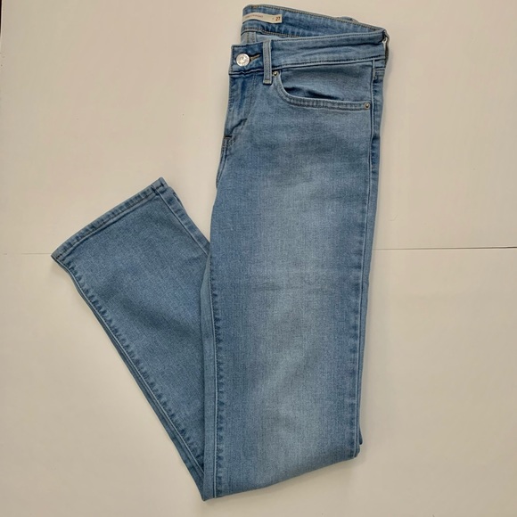 Levi's Denim - Levi’s 714 Straight Light Wash Denim Blue Jeans